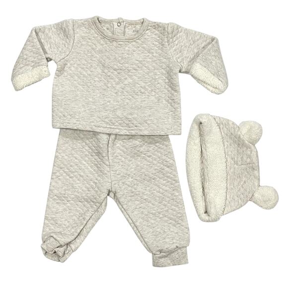 Baby Sweatsuit Matching Set Outfit | Unisex Cream Beige | Kyle & Deena New York - Picture 1 of 9